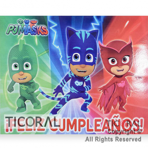 HEROES EN PIJAMA AFICHE FELIZ CUMPLE x 1